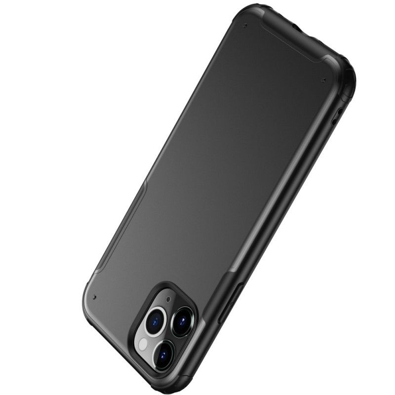 Futerały iPhone 11 Pro Max Biały Czarny Efekt Metalu Premium