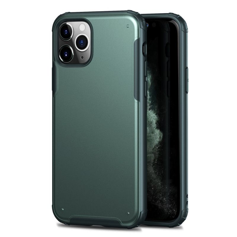 Futerały iPhone 11 Pro Max Biały Czarny Efekt Metalu Premium