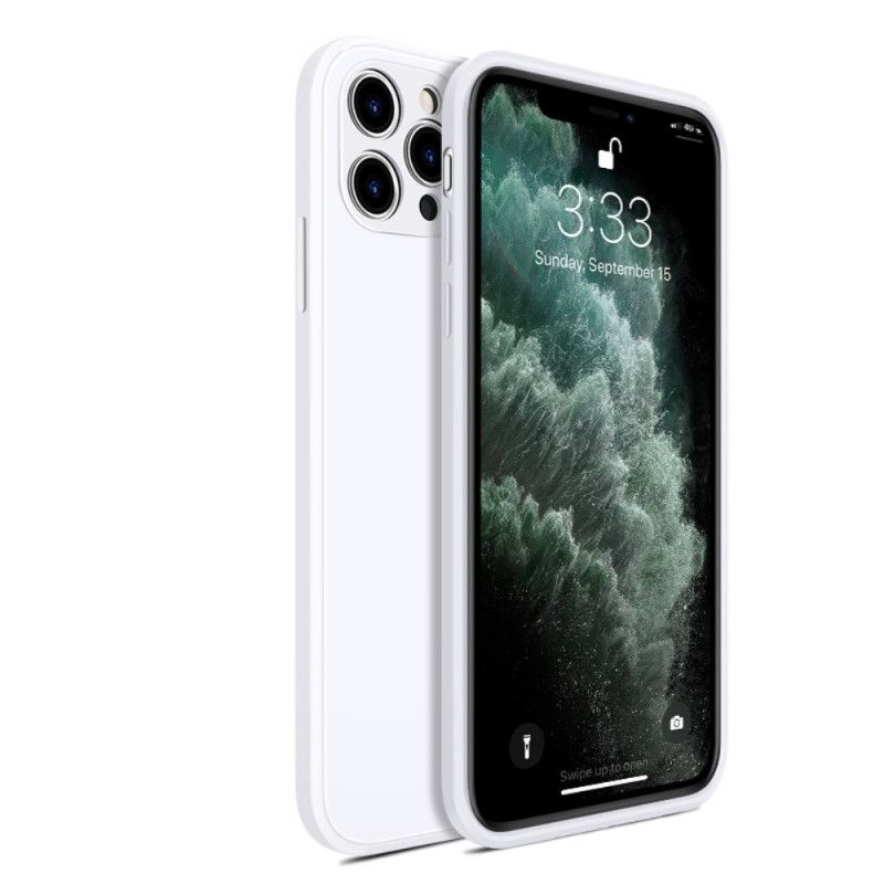 Futerały iPhone 11 Pro Max Biały Czarny Etui na Telefon Płynny Silikon Na Poziomie X