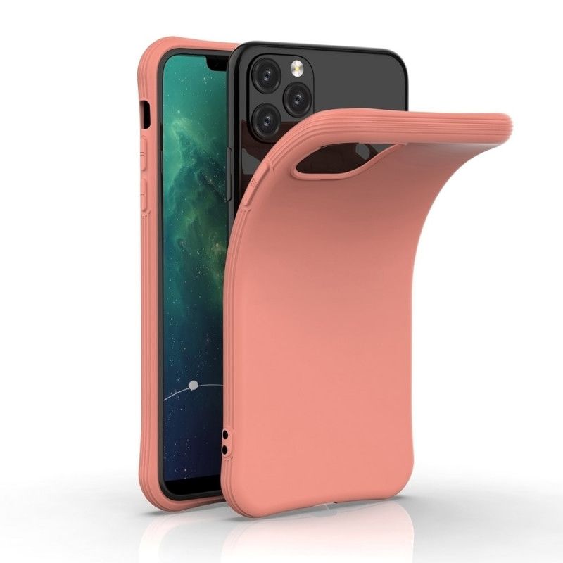 Futerały iPhone 11 Pro Max Czerwony Czarny Etui na Telefon Elastyczny Mat Silikonowy