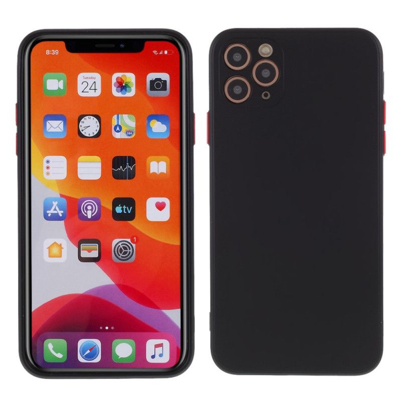 Futerały iPhone 11 Pro Max Czerwony Czarny Kontrastowe Kolory