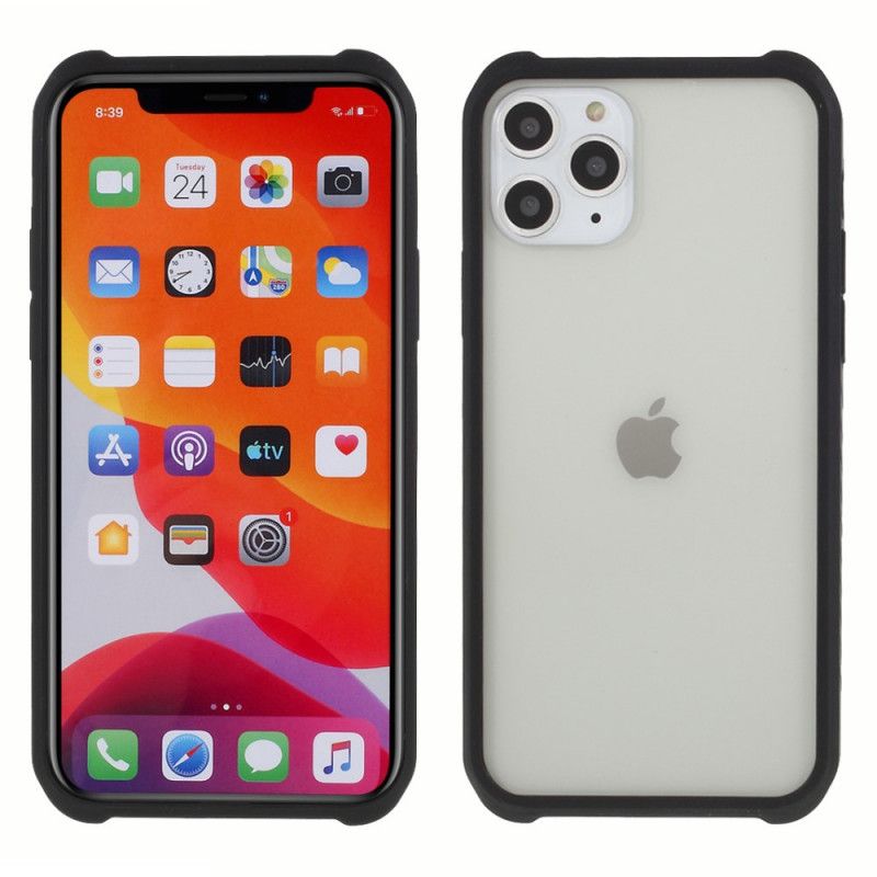 Futerały iPhone 11 Pro Max Etui na Telefon Szkło Hartowane I Silikon Z Folią Ekranującą