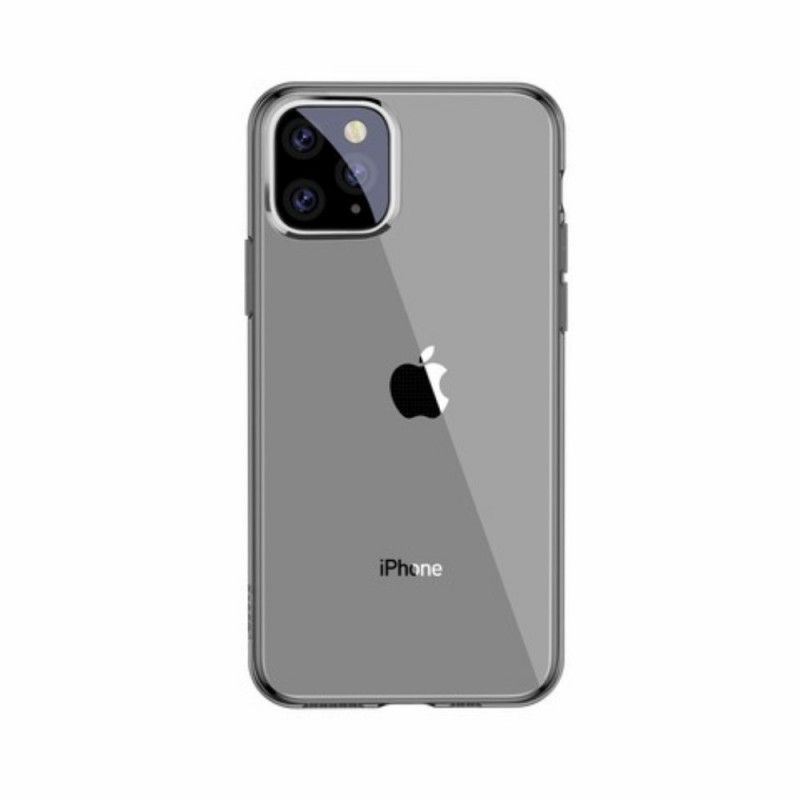 Futerały iPhone 11 Pro Max Przezroczysty Czarny Etui na Telefon Seria Prosta Baseus