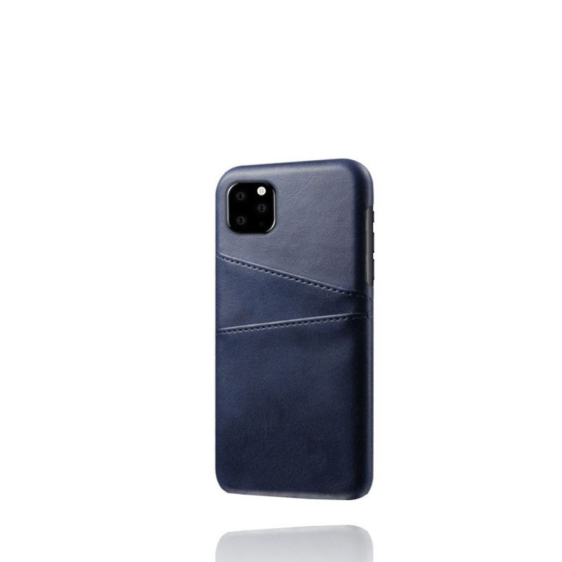 Futerały iPhone 11 Pro Max Szary Czarny Etui na Telefon Podwójny Uchwyt Na Karty