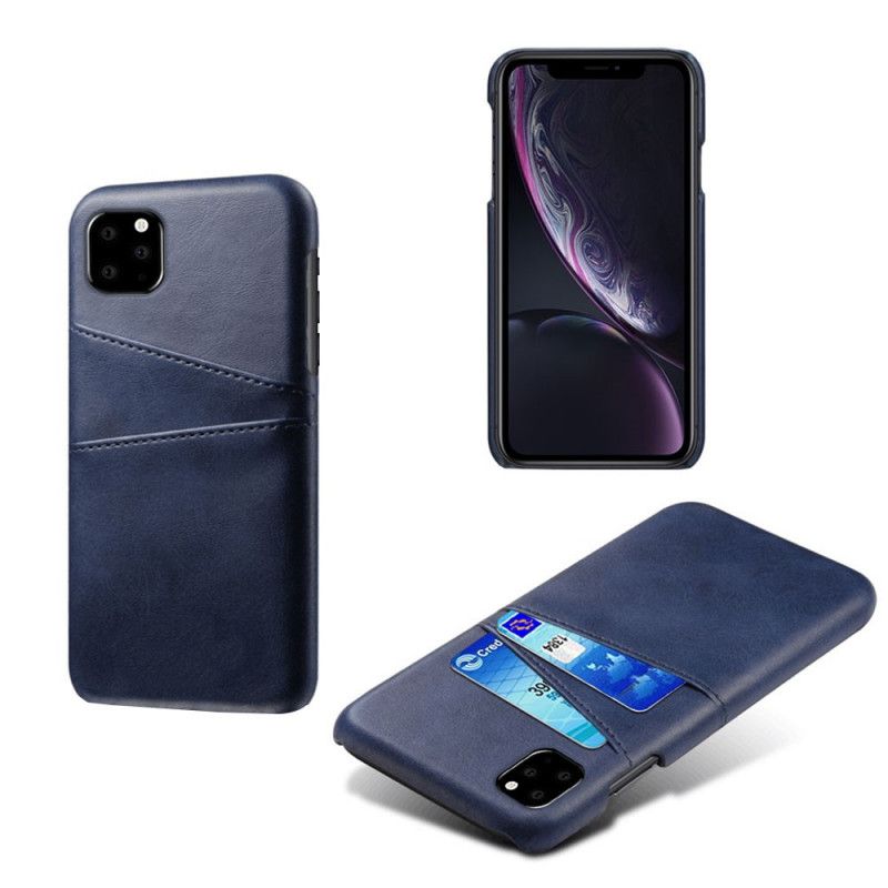 Futerały iPhone 11 Pro Max Szary Czarny Etui na Telefon Podwójny Uchwyt Na Karty