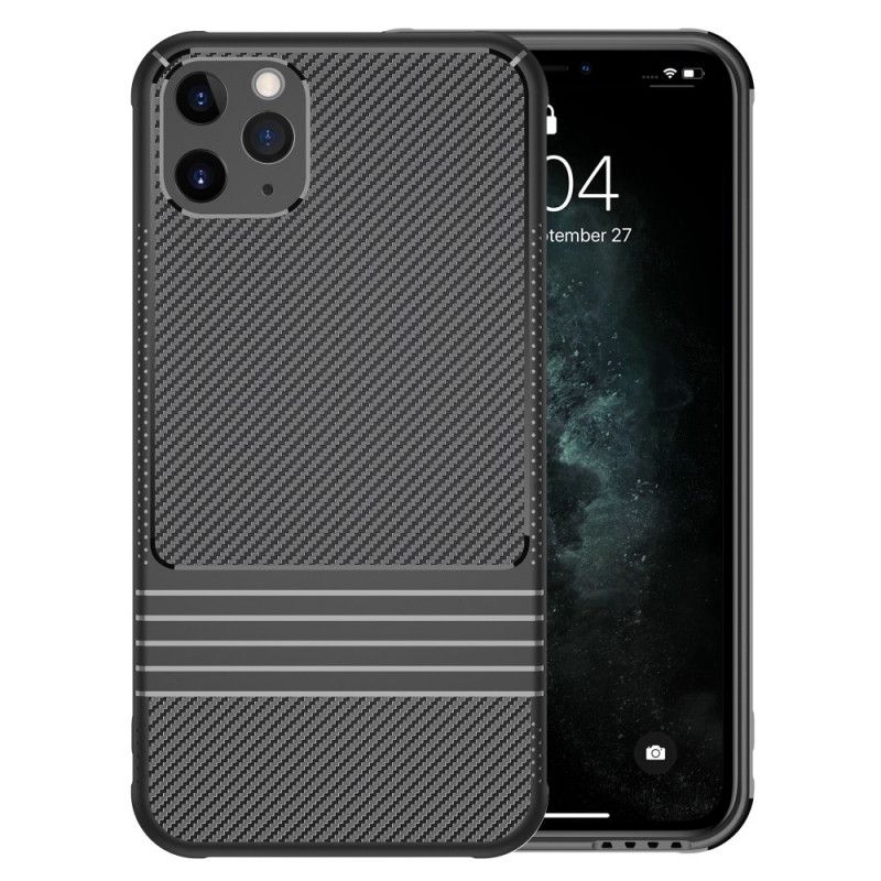 Futerały iPhone 11 Pro Max Zielony Czarny Leeu Z Włókna Węglowego