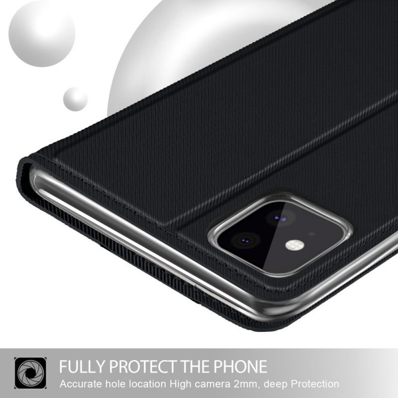 Obudowa iPhone 11 Pro Max Różowy Czarny Imitacja Skóry W Dwóch Odcieniach Pionowych