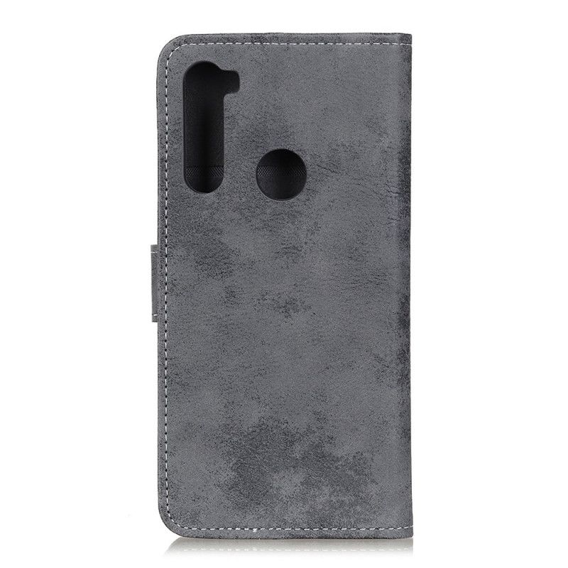 Etui Folio Xiaomi Redmi Note 8 Beżowy Skóra Ekologiczna W Stylu Vintage