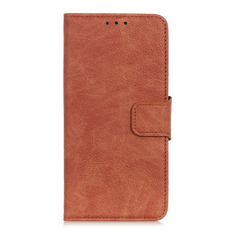 Etui Folio Xiaomi Redmi Note 8 Ciemnoniebieski Matowa Skóra Lychee Etui Ochronne