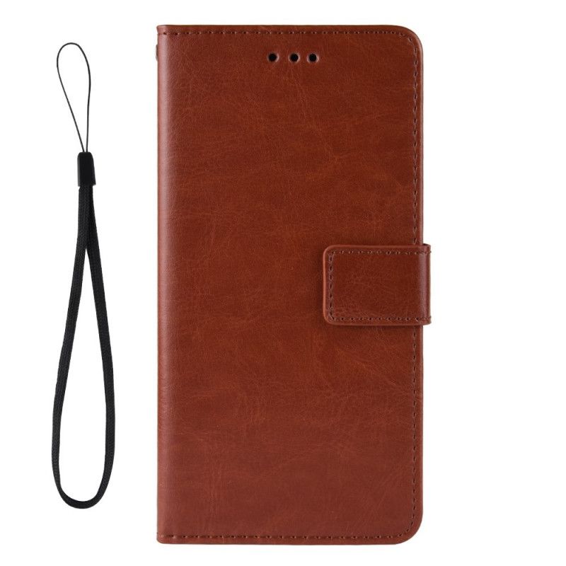 Etui Folio Xiaomi Redmi Note 8 Czerwony Czarny Efektowna Sztuczna Skóra Etui Ochronne