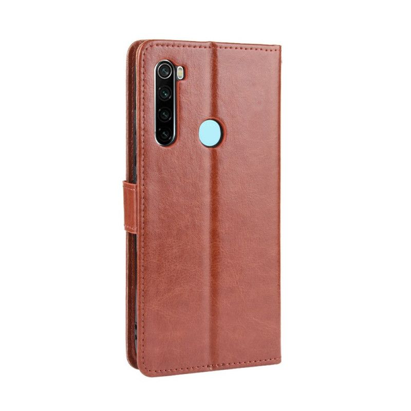 Etui Folio Xiaomi Redmi Note 8 Czerwony Czarny Efektowna Sztuczna Skóra Etui Ochronne