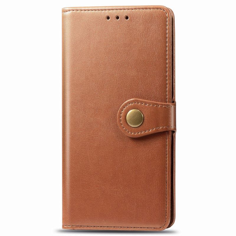 Etui Folio Xiaomi Redmi Note 8 Czerwony Czarny Sztuczna Skóra I Zapięcie Vintage