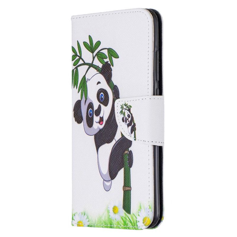 Etui Folio Xiaomi Redmi Note 8 Panda Na Bambusie