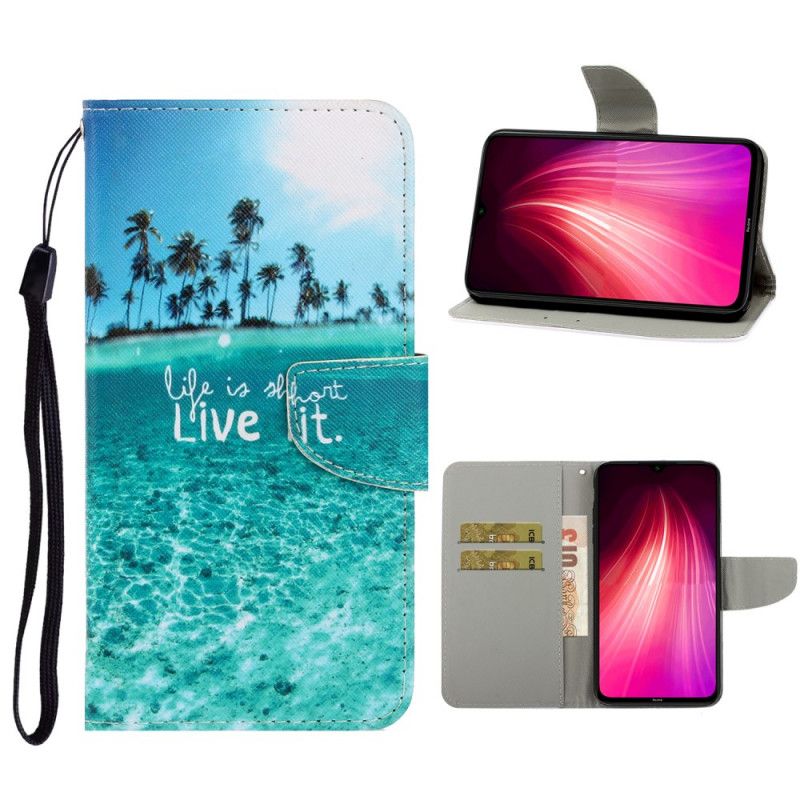 Etui Folio Xiaomi Redmi Note 8 Żyj To Stringi