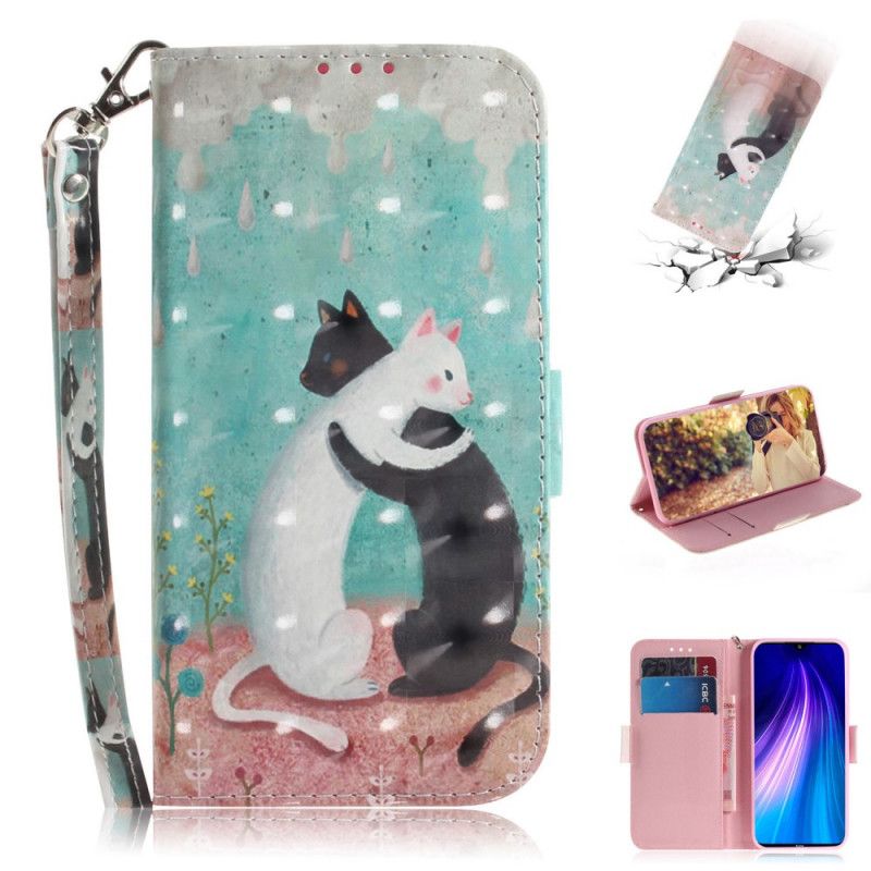 Etui Folio Xiaomi Redmi Note 8 Stringi Koci Przyjaciele