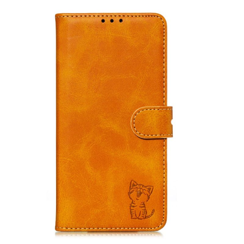 Etui Folio Xiaomi Redmi Note 8 Szary Czarny Kociak