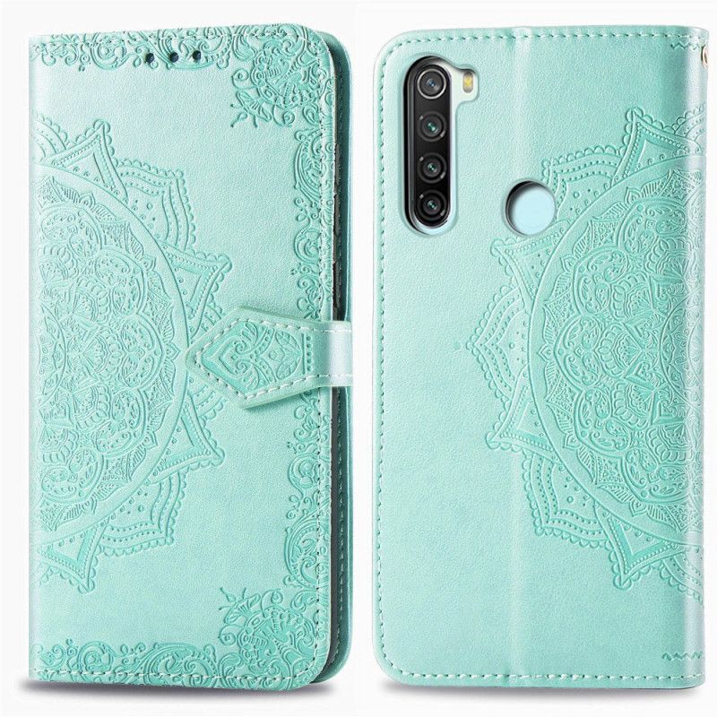 Etui Folio Xiaomi Redmi Note 8 Szary Czarny Mandala W Średnim Wieku