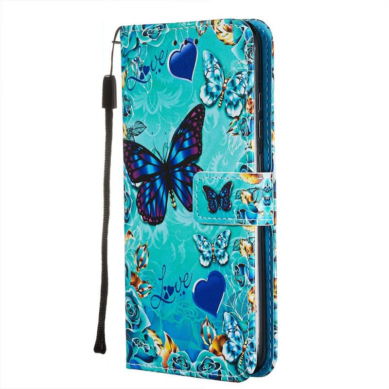 Etui Folio Xiaomi Redmi Note 8 Uwielbiam Motyle Ze Stringami Etui Ochronne