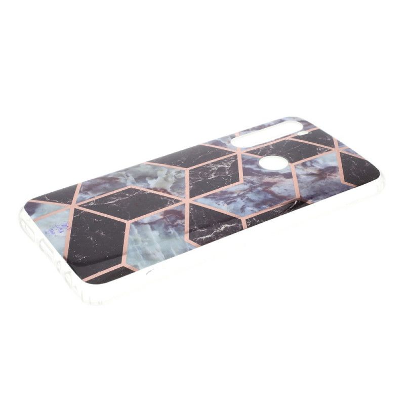 Etui Xiaomi Redmi Note 8 Biały Czarny Geometria W Kolorze Marmuru Etui Ochronne