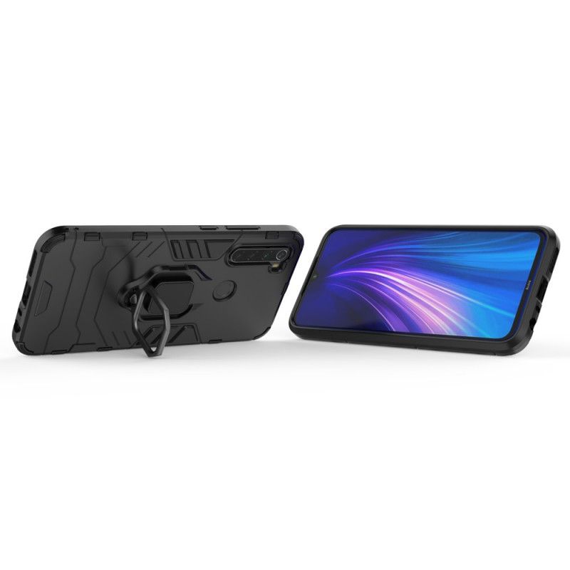 Etui Xiaomi Redmi Note 8 Czerwony Czarny Pierścień Oporowy Etui Ochronne