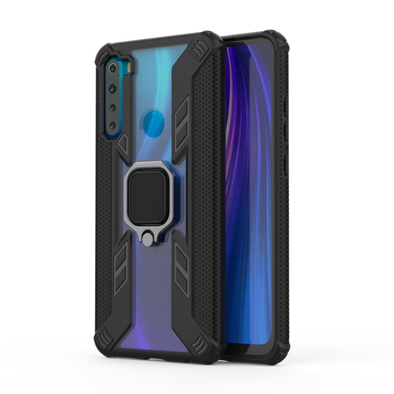 Etui Xiaomi Redmi Note 8 Czerwony Czarny Pierścień Premium Etui Ochronne