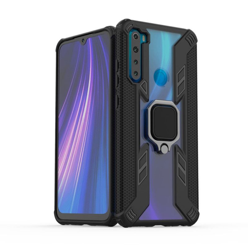 Etui Xiaomi Redmi Note 8 Czerwony Czarny Pierścień Premium Etui Ochronne