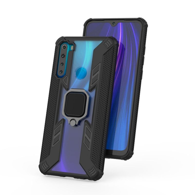 Etui Xiaomi Redmi Note 8 Czerwony Czarny Pierścień Premium Etui Ochronne