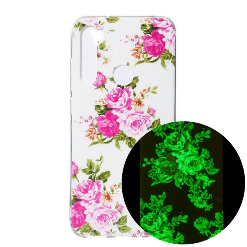 Etui Xiaomi Redmi Note 8 Fluorescencyjne Kwiaty Wolności Etui Ochronne