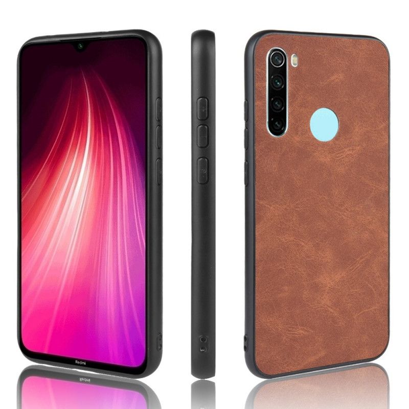 Etui Xiaomi Redmi Note 8 Granatowy Czarny Efekt Skóry Premium Etui Ochronne