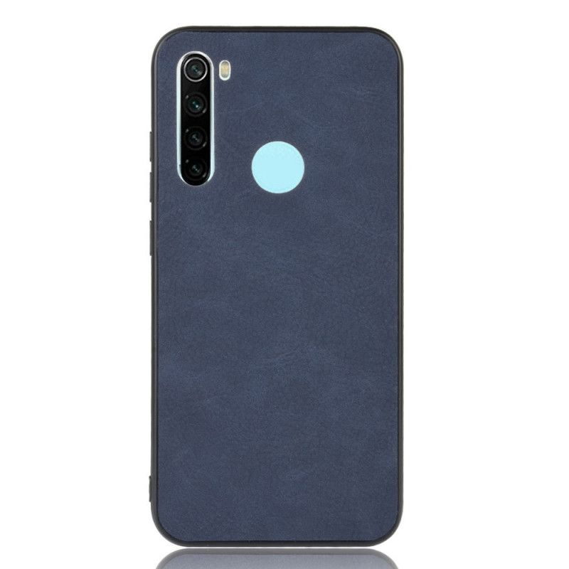 Etui Xiaomi Redmi Note 8 Granatowy Czarny Efekt Skóry Premium Etui Ochronne