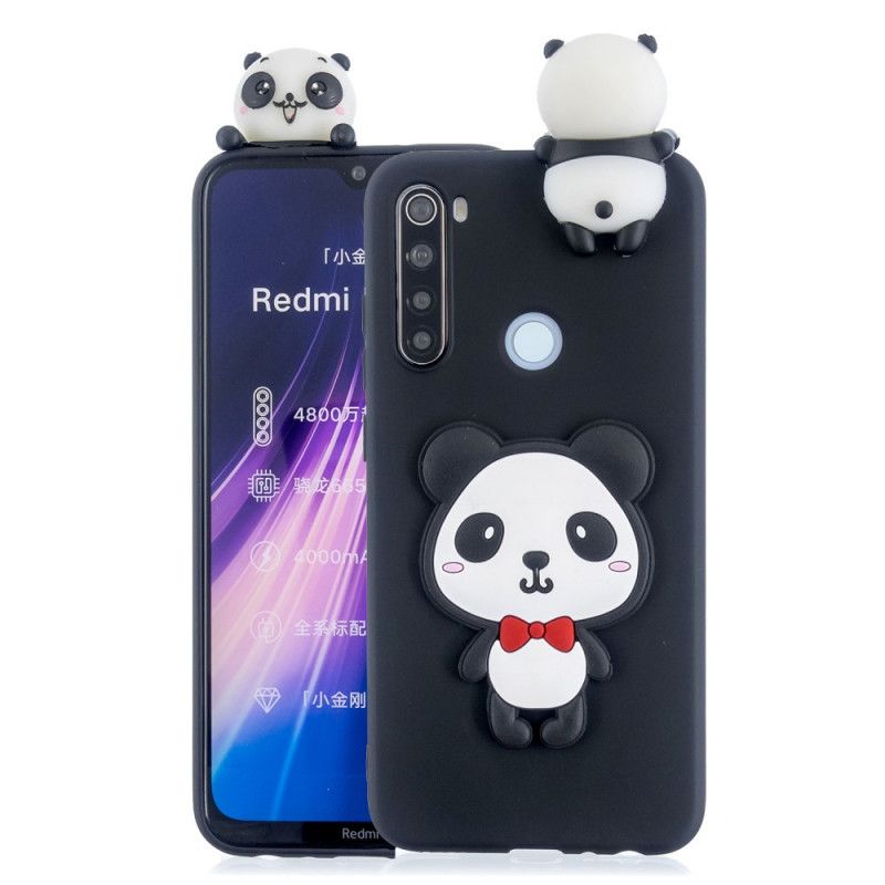 Etui Xiaomi Redmi Note 8 Granatowy Czerwony 3D Moja Panda