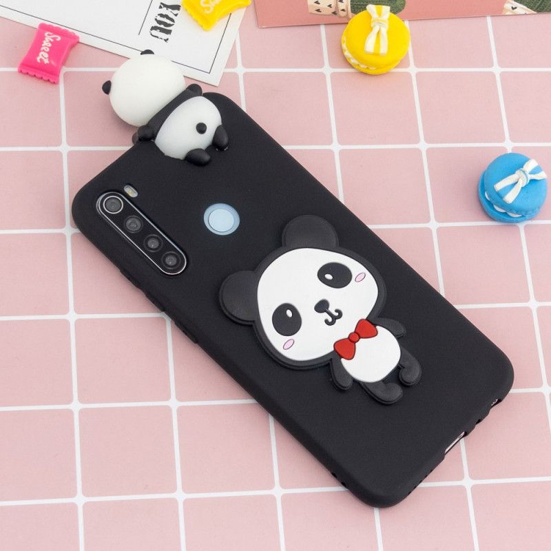 Etui Xiaomi Redmi Note 8 Granatowy Czerwony 3D Moja Panda