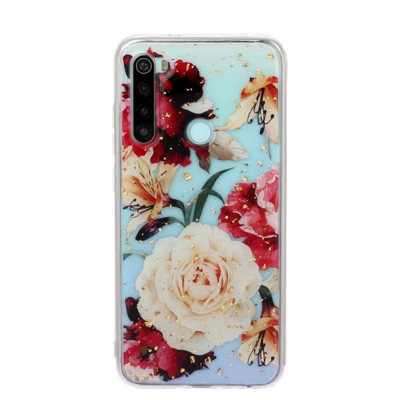 Etui Xiaomi Redmi Note 8 Przezroczyste Piękne Bukiety Etui Ochronne