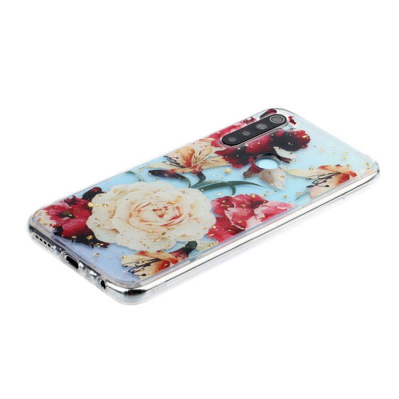 Etui Xiaomi Redmi Note 8 Przezroczyste Piękne Bukiety Etui Ochronne