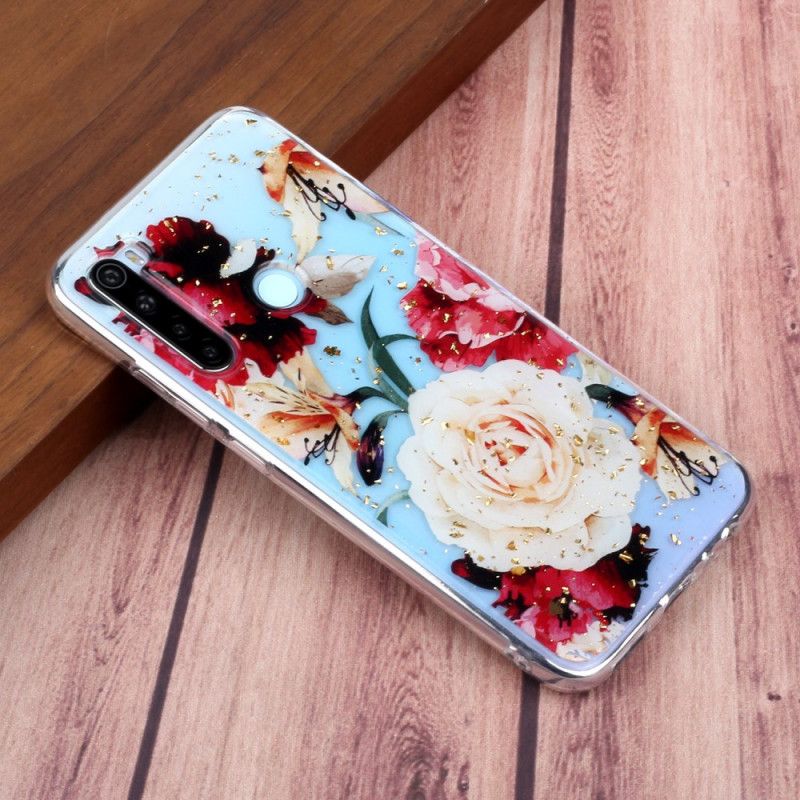 Etui Xiaomi Redmi Note 8 Przezroczyste Piękne Bukiety Etui Ochronne