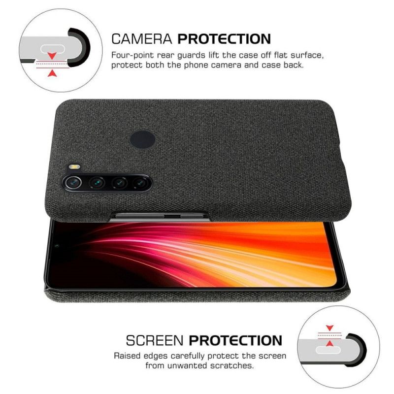 Etui Xiaomi Redmi Note 8 Srebrny Szykowna Tkanina Ksq