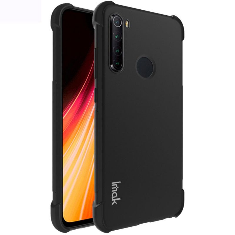 Etui Xiaomi Redmi Note 8 Szary Czarny Klasa Imak Czucia Skóry Etui Ochronne