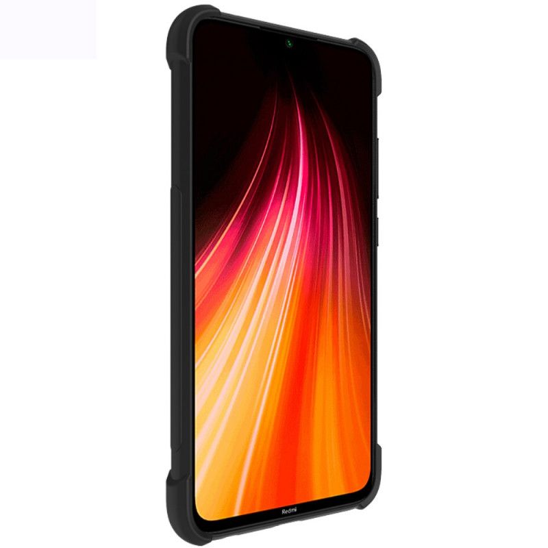 Etui Xiaomi Redmi Note 8 Szary Czarny Klasa Imak Czucia Skóry Etui Ochronne