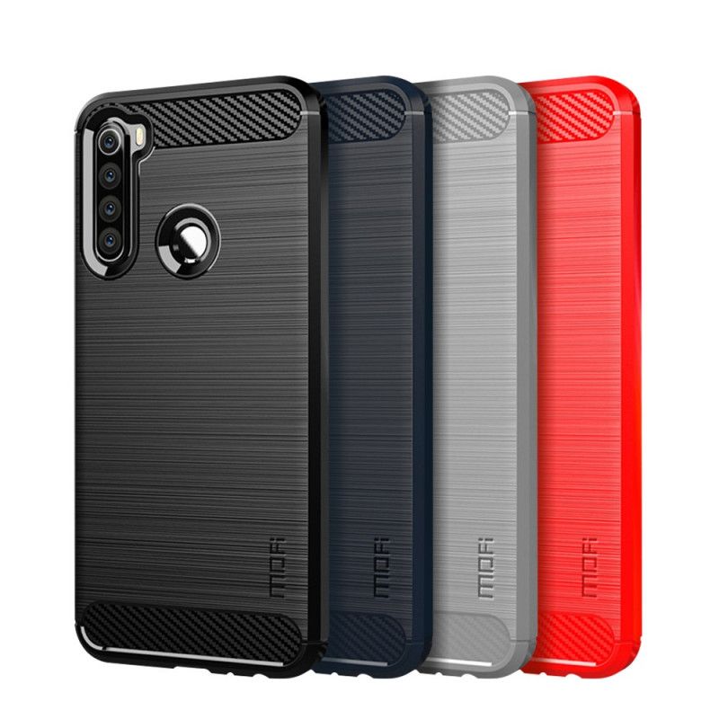 Etui Xiaomi Redmi Note 8 Szary Czarny Mofi Szczotkowane Włókno Węglowe