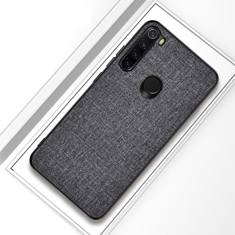 Etui Xiaomi Redmi Note 8 Szary Czarny Tekstura Tkaniny Etui Ochronne