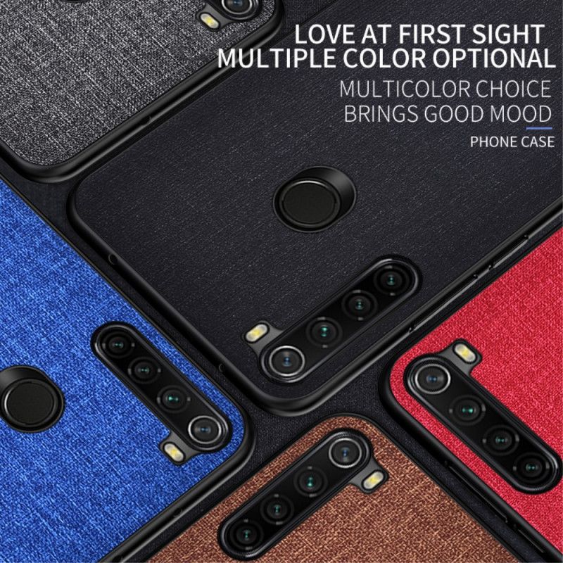 Etui Xiaomi Redmi Note 8 Szary Czarny Tekstura Tkaniny Etui Ochronne