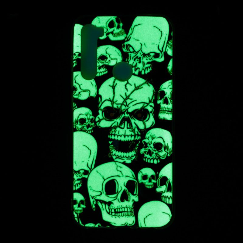 Etui Xiaomi Redmi Note 8 Uwaga Fluorescencyjne Czaszki Etui Ochronne