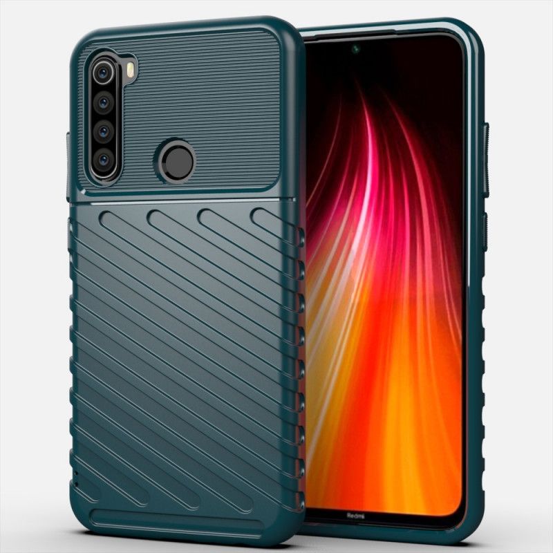 Etui Xiaomi Redmi Note 8 Zielony Czarny Seria Grzmotów