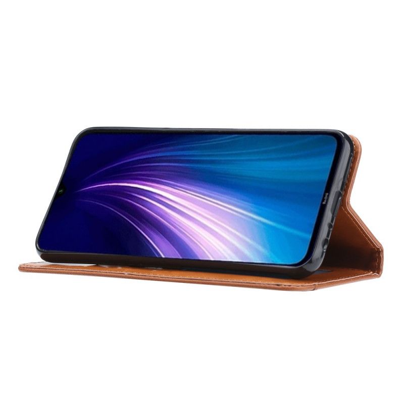 Flip Kotelot Xiaomi Redmi Note 8 Brązowy Czarny Etui na Telefon Etui Na Karty Ze Sztucznej Skóry