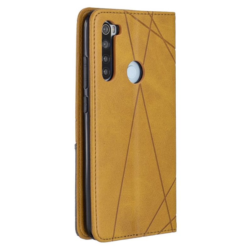 Flip Kotelot Xiaomi Redmi Note 8 Szary Czarny Styl Artysty