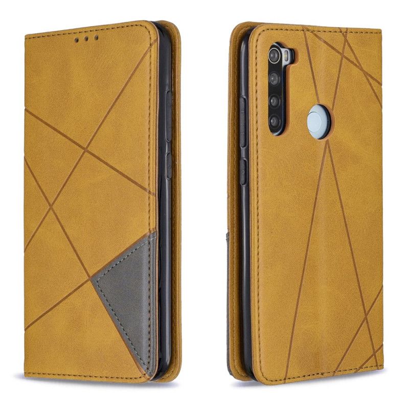 Flip Kotelot Xiaomi Redmi Note 8 Szary Czarny Styl Artysty