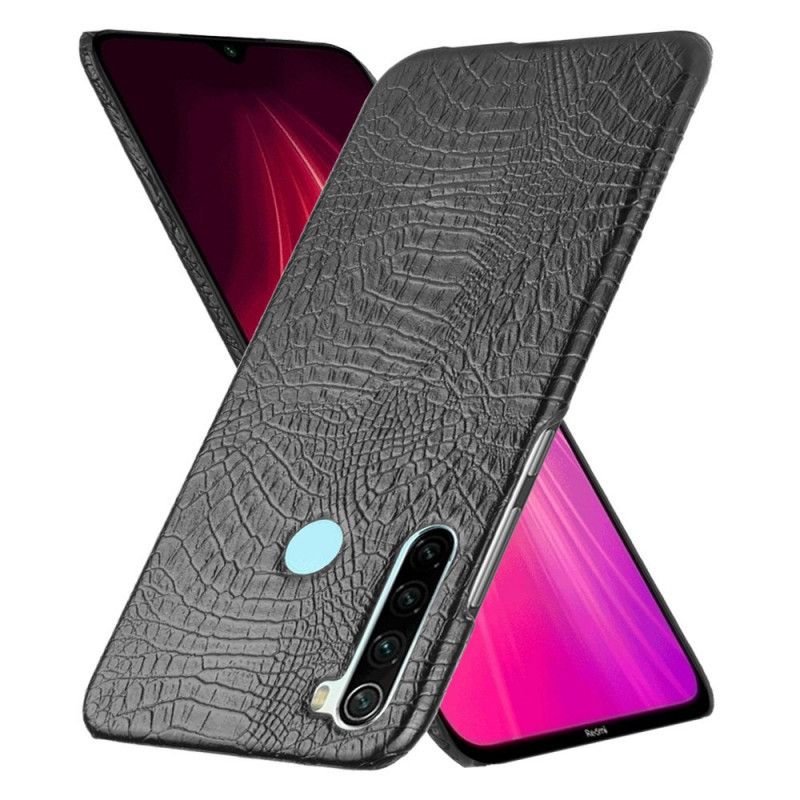 Futerały Xiaomi Redmi Note 8 Biały Czarny Etui na Telefon Styl Skóry Krokodyla