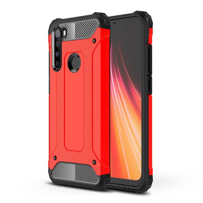 Futerały Xiaomi Redmi Note 8 Czerwony Czarny Etui na Telefon Ocalały