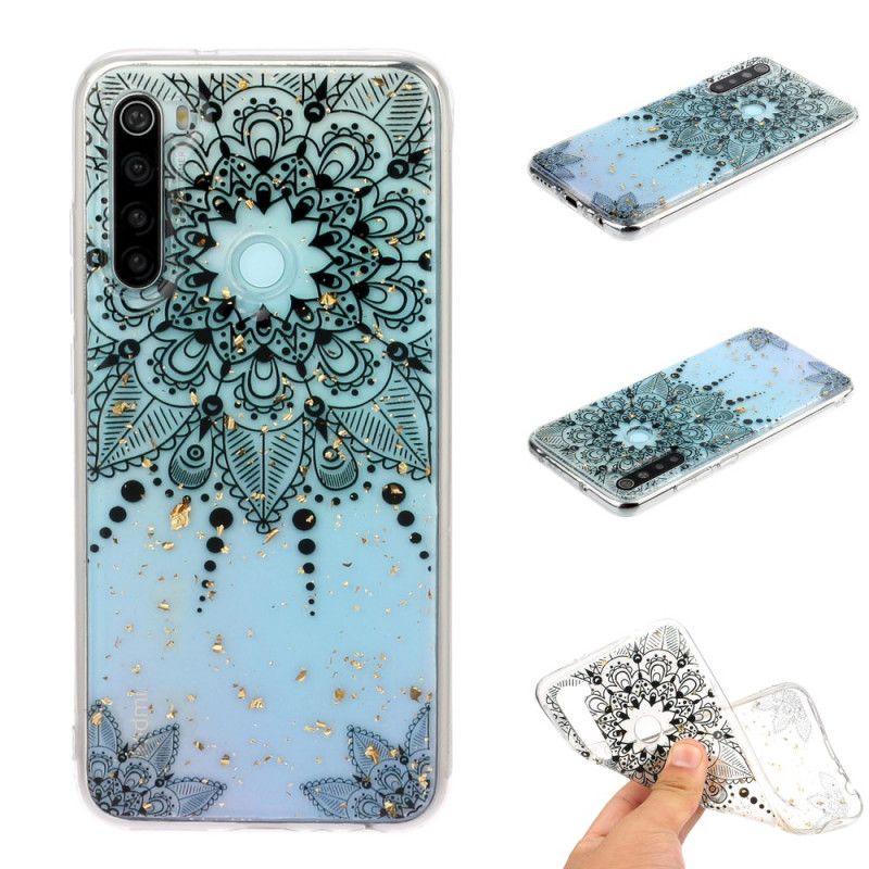 Futerały Xiaomi Redmi Note 8 Etui na Telefon Przezroczysta Szara Mandala