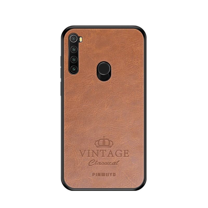 Futerały Xiaomi Redmi Note 8 Magenta Czarny Efekt Skóry Pinwuyo Vintage